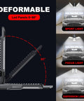 Plug In Garage Light With Motion Sensor 80W 8000LM Deformable LED Shop Light highlighting adjustable panels in garage setup