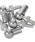 Six Millimeter Male And Female Thread L Shaped Ball Joint Rod End Bearings Four Pack For Heavy Duty Beefed-Up Metal Linkage Pneumatic Systems DIY Builds And Mechanical Projects, silver