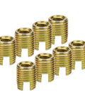 20 Pcs Self Tapping Thread Inserts Made With Tough Carbon Steel And Yellow Zinc Plating for repairs in cars, electronics, and furniture.