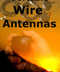 Cover of Portable Wire Antennas Third Edition with a hand holding a radio against a sunset background and coiled wires.