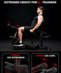 Man using Pro Grade Leg Extension And Curl Machine For Home Gym With Adjustable Settings And Triple Loading System