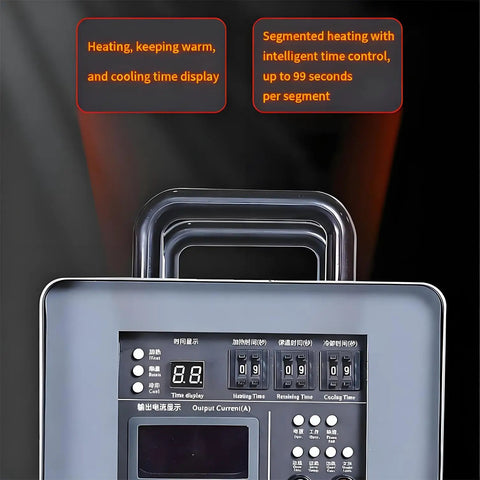Heavy Duty 15KW Industrial Induction Heater With Rock Solid Safety Shield And Smooth Water Cooling System control panel showing time display.