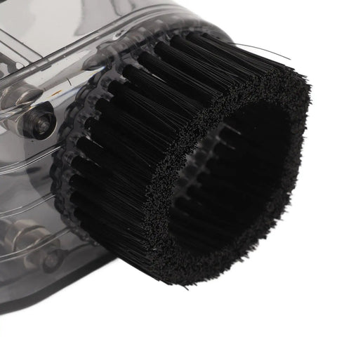 Top Shelf Cnc Router Dust Shoe With 52 Mm Diameter And Slick Nylon Bristle Seal designed for woodworking tasks, showing nylon bristles.