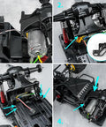 Heavy Duty Aluminum Rear Axle Suspension Mount Bracket For One Twelfth Tamiya Lunch Box CW01 RC Truck Bolt On Upgrade