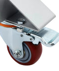 Heavy Duty Drum Dolly Built Tough With Q235 Steel Five Wheels 1250 Lb Load Capacity Secure Load Design To Stop Sagging And Tipping wheel close-up