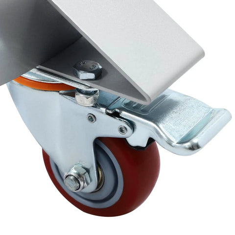 Heavy Duty Drum Dolly Built Tough With Q235 Steel Five Wheels 1250 Lb Load Capacity Secure Load Design To Stop Sagging And Tipping wheel close-up