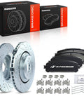 Straight Up Heavy Duty Front Brake Rotors And Ultra Low Dust Ceramic Pads Kit For Lexus Nx Rx Toyota Highlander Sienna 12 Point 91 Inch Backroad Ready Complete Swap with discs and pads.