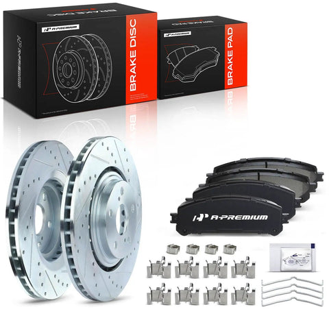 Straight Up Heavy Duty Front Brake Rotors And Ultra Low Dust Ceramic Pads Kit For Lexus Nx Rx Toyota Highlander Sienna 12 Point 91 Inch Backroad Ready Complete Swap with discs and pads.