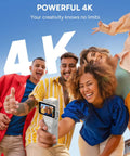 Group using C400 Vlogging Camera For YouTube And Social Vlogs, 4K Ultra HD Image Quality, 64GB Storage, 7H Battery Life, white body cam