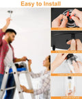 Easy installation of Slick Three Light Black Pendant Fixture With Crystal Clear Glass Shades and adjustable suspension cords.