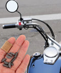 Ten Pack Heavy Duty Metal Woodruff Keys For 49CC Two Stroke Engine Crankshaft Offroad Motorcycle Use For Reliable Power And Easy Install During Trail Riding Adventures That Keep Ride Sick Without BS Breakage Or Mechanical Failure Issues Any Time Now; hand holding metal keys