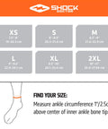Ultra Knit Ankle Brace With Figure Six Strap And Stays For Maximum Support size chart and measuring guide