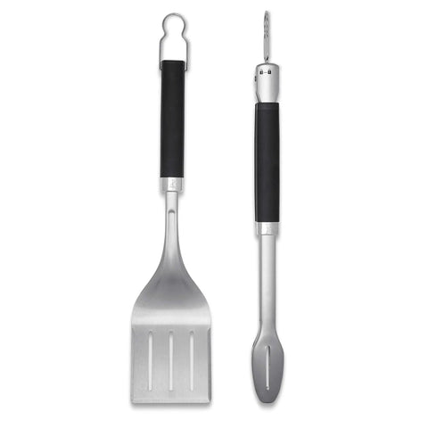 Precision Tongs And Spatula Grilling Tool Set With Hands Free Locking Tongs, 3 Sided Beveled Spatula, Stainless Steel BBQ Tools