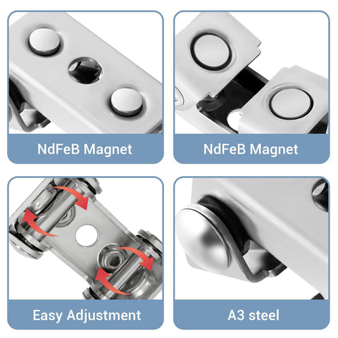 Heavy Duty Magnetic V Pads Kit featuring NdFeB magnets and easy adjustment mechanism for welding projects