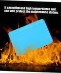 Heavy Duty Silicone Soldering Mat Heat Resistant Workbench Repair Pad For Phones Tablets PC And Watches on flames, showcasing heat resistance.