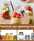 2 Pack Magnetic Canning Jar Opener for Mason Jars Easy Open demo with jars