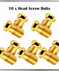 10 Piece Beefy Brass Pool Cover Anchors Screws Kit For Concrete Pools Heavy Duty Safety Cover Replacement