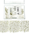 About 500 Silver Solder Chips For DIY Jewelry Making 2x2 mm Ultra Tiny Precut Pellets in transparent case