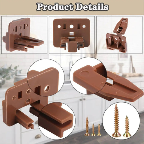 3 Pack Plastic Drawer Slides And Guides Replacement Tracks For Center Mount Bottom Mount Dressers Heavy Duty Glide Hardware No Hassle Vintage Hutch Repair Kit parts with mounting screws.