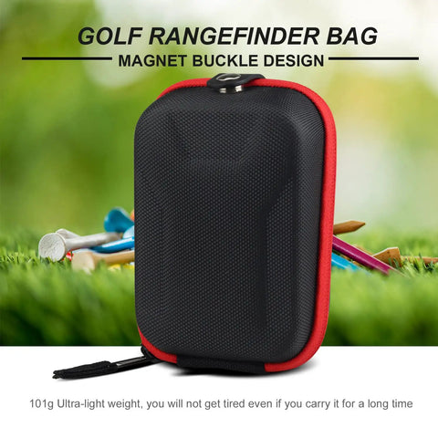 Universal Golf Rangefinder Case With Magnetic Buckle Design Semi Hard EVA Protective Bag For Laser Distance Meters That Fits Most Models Red And Black Durable Travel Friendly, 101g