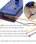 4 Channel Servo Tester And ESC For RC Helicopter, Airplane, Car And Motor Throttle Display with connection diagram