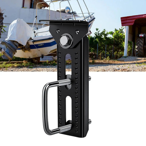 Heavy Duty Boat Trailer Bunk Brackets Kit With 10 Inch Adjustable Lift for Deep V Hull Boats against docked boat backdrop