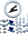 32 Ft RO Tubing Kit Must Have 20 Piece For Water Purifier And Refrigerator System Including One Quarter Inch OD Fridge Water Line Quick Connect Fittings Valves Elbow Tee Y Shape Clips Tool And Pipe Cutter