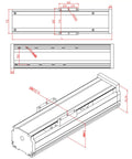 Rock Solid Cnc Slide Stage Actuator Building Slick Motion Systems With Smooth Ball Screw Linear Guide Rail 100Mm Stroke aluminum blueprint with measurements.