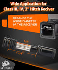 Five Eighth Inch Locking Trailer Hitch Pin Anti Theft Receiver Lock For Two Inch Receiver Tubes Class Three And Four Hitches High Strength Steel Black One Pack