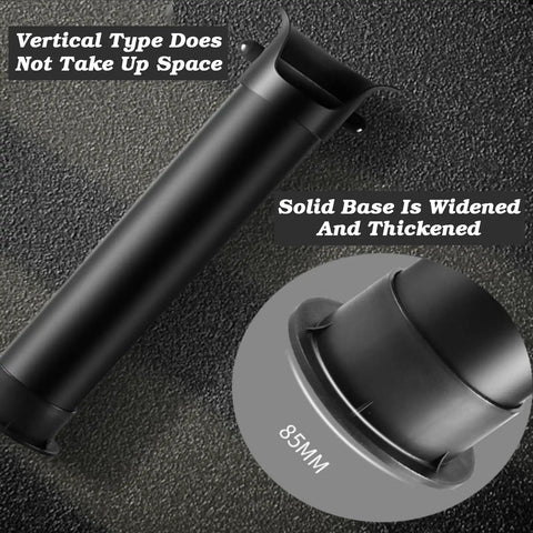 Slick Black Espresso Dump Bin, Detachable Vertical Coffee Grounds Bucket, 8.6L spacious capacity with thickened base.