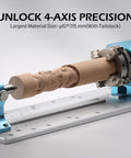 Rotary Module Kit For Prover XL 4030 V2 CNC Router With NEMA23 Planetary Gear Stepper Motor, wood carving in progress