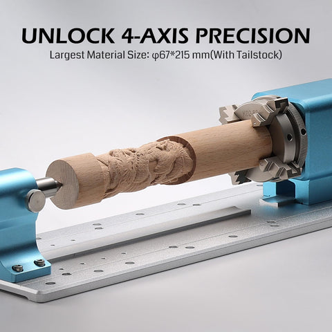 Rotary Module Kit For Prover XL 4030 V2 CNC Router With NEMA23 Planetary Gear Stepper Motor, wood carving in progress