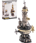 Navi Lighthouse Mechanical 3D Puzzle Lighted DIY Building Set For Adults Desk Decor And Gift Ideas on display with packaging