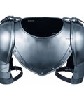 Medieval Shoulder Pauldron Set With Iron Gorget And Spaulders For LARP Ren Faire SCA Knight Armor Natural Steel Finish