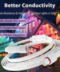 Heavy Duty 16 Foot Signal Booster Extension Cable For Outdoor LED Strip Lights IP68 Waterproof 3 Pin Driver Module Adapter with PVC jacket.