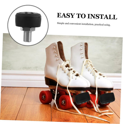 Adjustable Rubber Brake Blocks For Roller Skates And Quad Skates High Efficiency Toe Stoppers Easy To Install Durable