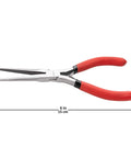 6 Inch Needle Nose Pliers With Extra Long Tapering Non Serrated Jaws For Jewelry Making displayed on white background