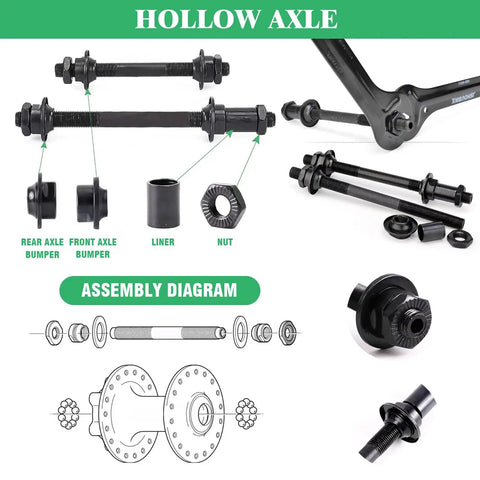 16Pcs Bicycle Hub Nut And Safety Washer Kit With 3 Size Nuts M9.5 M10 And M8 Front And Rear Quick Release Levers Washers
