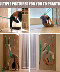 Practicing yoga postures using Heavy Lift Spring Socket Wall Plate For Yoga Rehab And Home Studio Panels No Sweat Setup Anchor Mount.