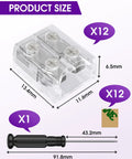 2 Pin 8mm LED Strip Connector Solderless Kit For 12V 24V White Single Color Tape Lights, Transparent LED strip connector with screwdriver