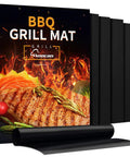 Heavy Duty Grill Mats Set Of 5 Nonstick BBQ Mats For Outdoor Grilling And Indoor Baking Reusable Easy To Clean Works On Gas Charcoal Electric