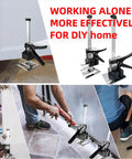 Greywolf Multi-Function Furniture Lifter With Dual Arm Jacks, black manual tool lifting cabinetry in home improvement projects.