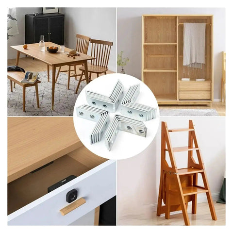 Beefy L Shaped Corner Brackets For Shelves Heavy Duty Metal Wall Mount Supports with office and workshop applications visible