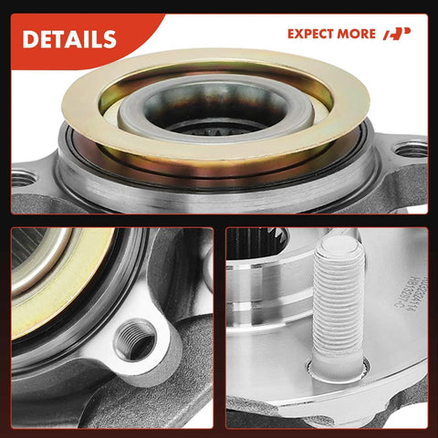 Close-up of Front Wheel Bearing And Hub Assembly For 2007 2012 Nissan Sentra With Four Lug And Four Wheel ABS components