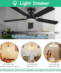 Ceiling Fan Remote Control and Receiver Kit Replacement for Harbor Breeze Hunter Hampton Bay 3 Speed Fan Control with Light Dimmer and Time Delay 304.17MHz Includes Wall Mount shown with dimmer feature