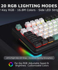 Slick 87 Key Gasket Mount Tenkeyless Mechanical Keyboard Featuring Hot Swappable Switches And Full Spectrum RGB Illumination showcasing vibrant RGB lighting modes.