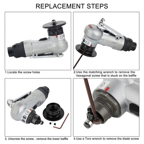 Step-by-step guide for the Lightweight 2 In 1 Air Chamfering Machine For Metal And Wood showing assembly details.