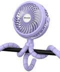 Rechargeable Battery Operated Stroller Fan Clip On For Car Seat Crib Treadmill Wagon And More Portable Baby Travel Essential 360