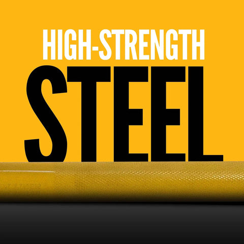 Image highlighting high-strength steel material used in 360 Winch Bar With Combination Square End For Flatbed Trailers Built For Haulin Heavy Duty High Strength Steel Tie Down Tool For Ratchet Straps With Ergonomic Bend For Easy, Safe Hauling.