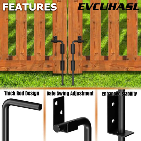 Keep Your Backyard Gate Locking Down Tight With This Straight Up Tough 12 Inch Cane Bolt Drop Rod Solid Steel Security Stopper for wood fencing.